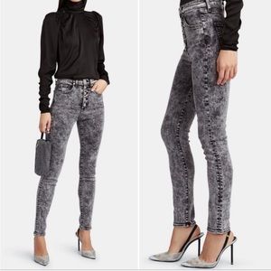 NWOT 🖤 VERONICA BEARD 🖤 Black Acid Wash Maera High-Rise Skinny Jeans 25 0
